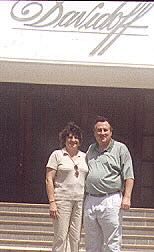 Joe and Elaine outside the Davidoff factory