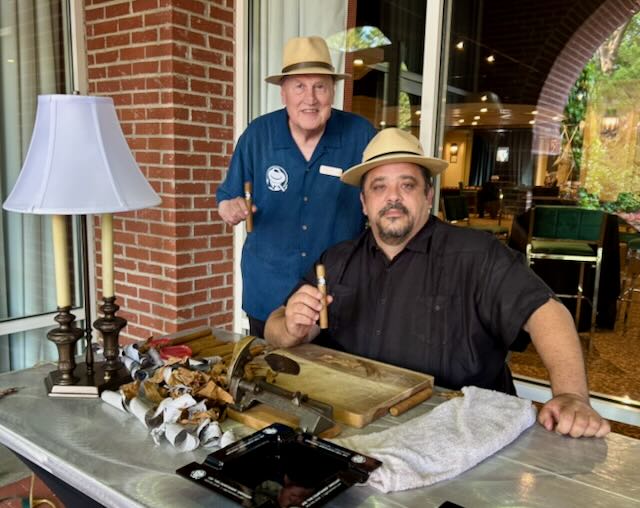 Joe and Jorge together at the rolling table