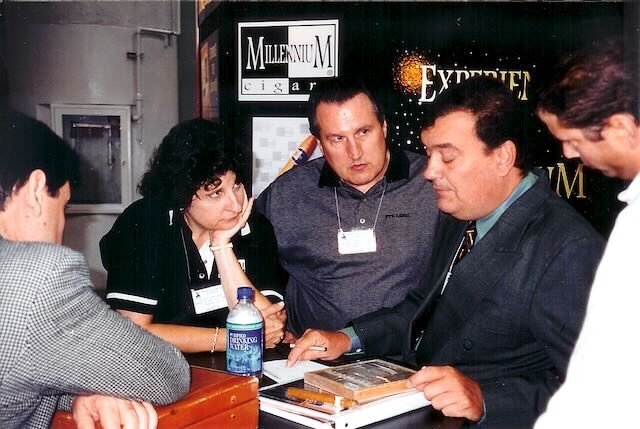 Joe, Elaine, and friends at a trade show
